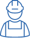 Icon of worker in a hard hat